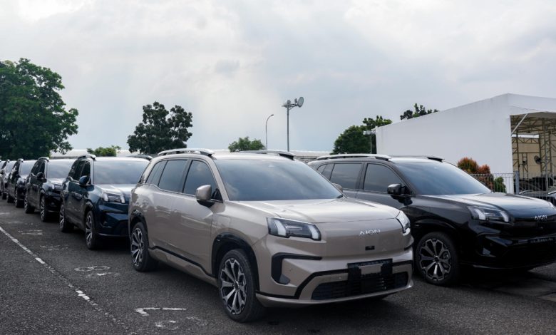 Produksi Mobil listrik AION V mulai dilakukan di Indonesia