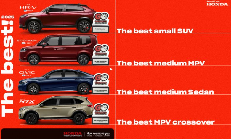 Empat mobil Honda Raih penghargaan bergengsi