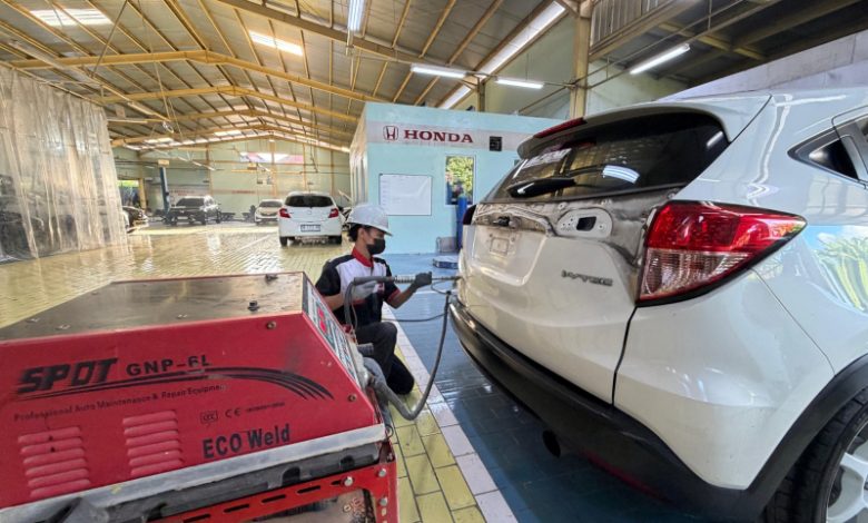 Fasilitas cat bodi Honda di Bali